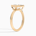Marquise Elle 2mm Bezel Solitaire Diamond Engagement Ring In 14K Rose Gold, Angle View