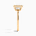Princess Elle 2mm Bezel Solitaire Diamond Engagement Ring In 14K Rose Gold, Side View