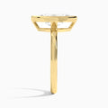 Marquise Elle 2mm Bezel Solitaire Diamond Engagement Ring In 18K Yellow Gold, Side View