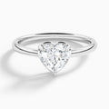 Heart Prong Bezel Solitaire Diamond Engagement Ring In Platinum - Lucenjuri