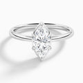 Marquise Prong Bezel Solitaire Diamond Engagement Ring In Platinum - Lucenjuri