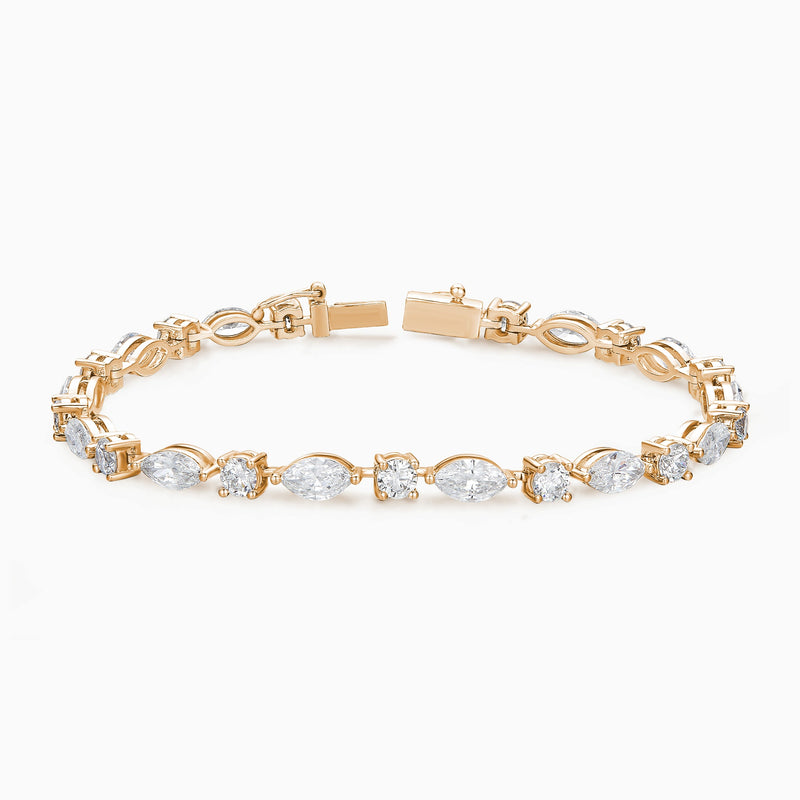 Multi Shape Diamond Tennis Bracelet