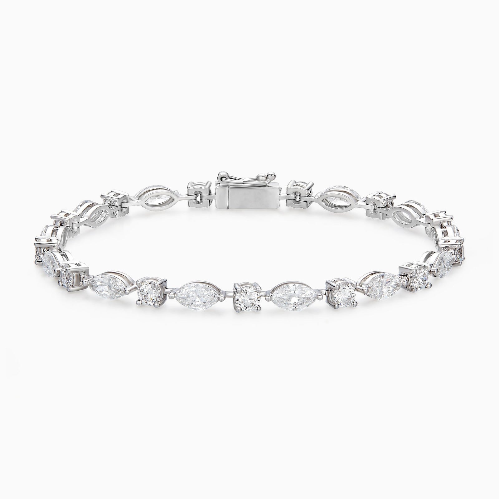 Multi Shape Diamond Tennis Bracelet