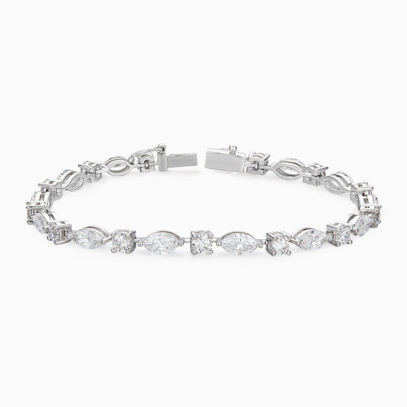 Multi Shape Diamond Tennis Bracelet