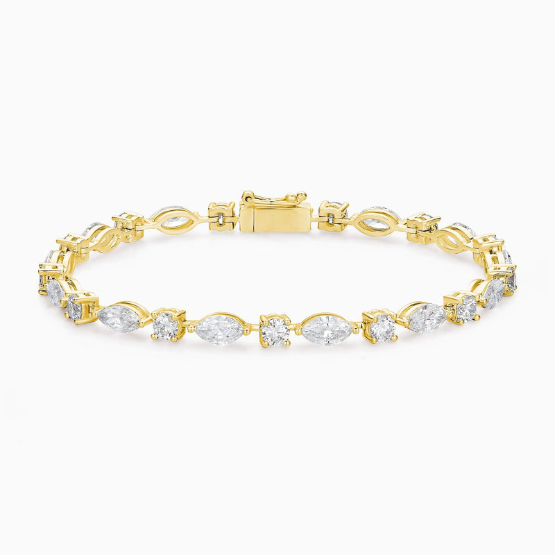 Multi Shape Diamond Tennis Bracelet