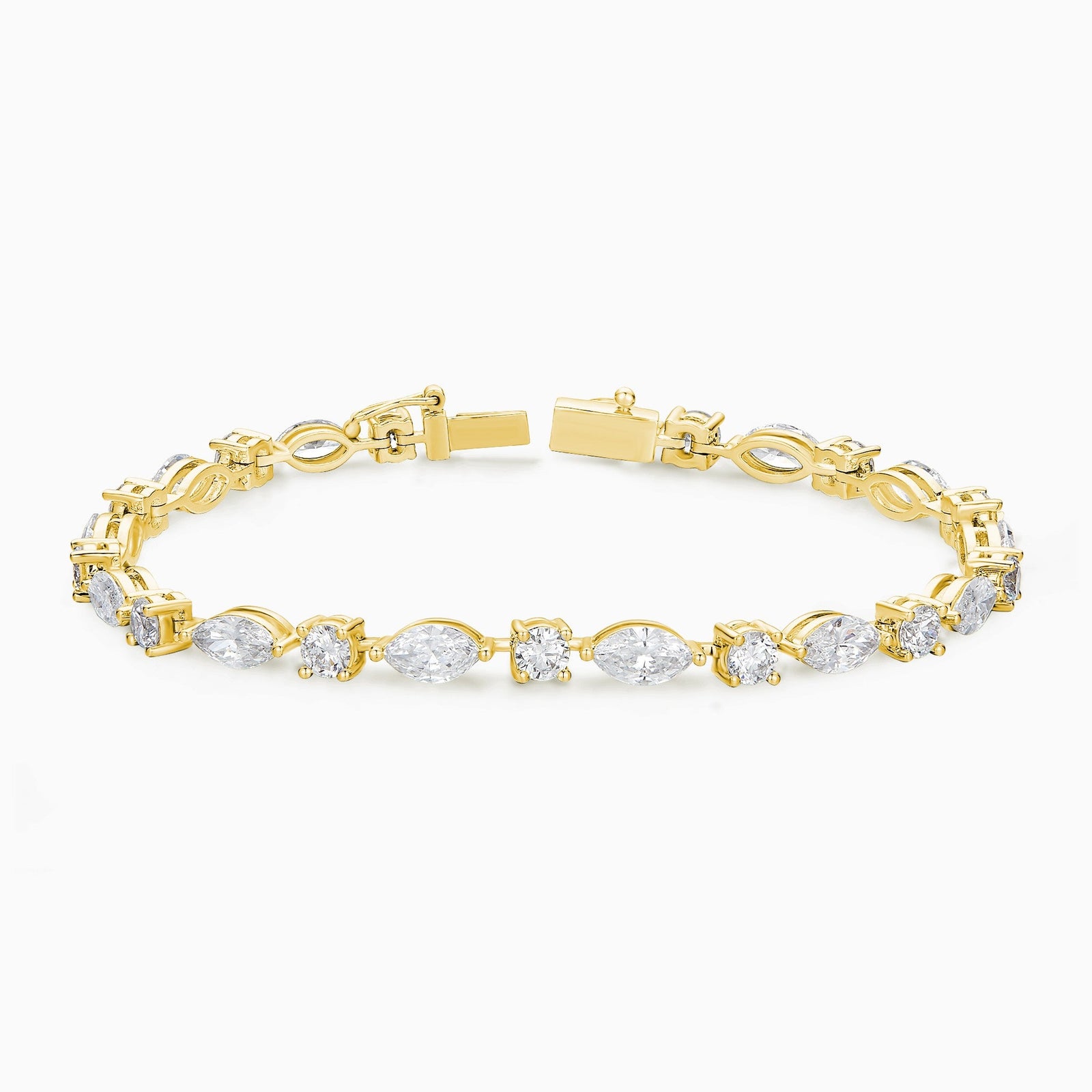 Multi Shape Diamond Tennis Bracelet