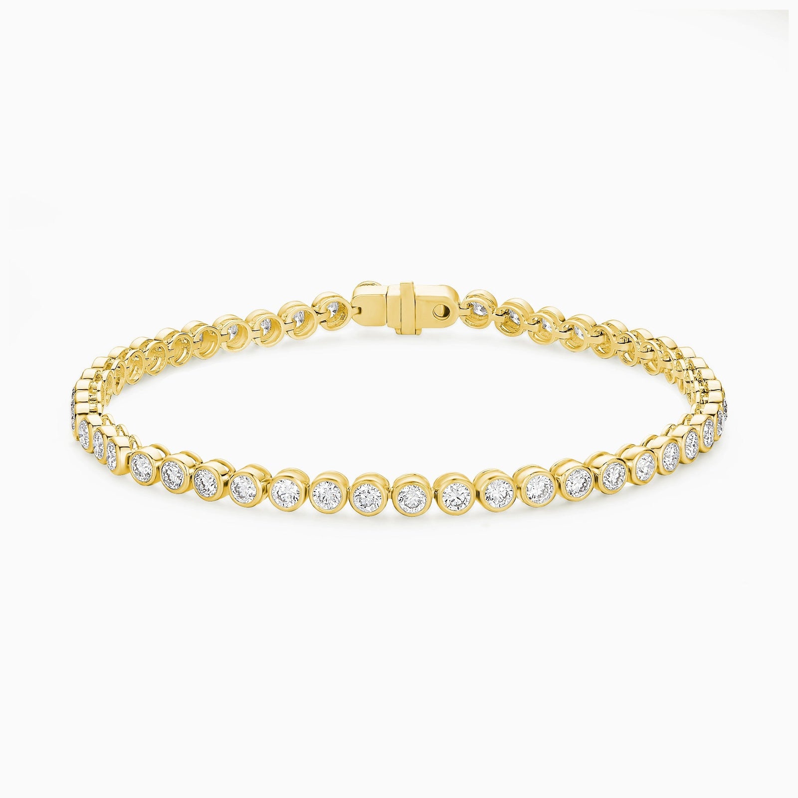 Round Brilliant Bezel Diamond Tennis Bracelet