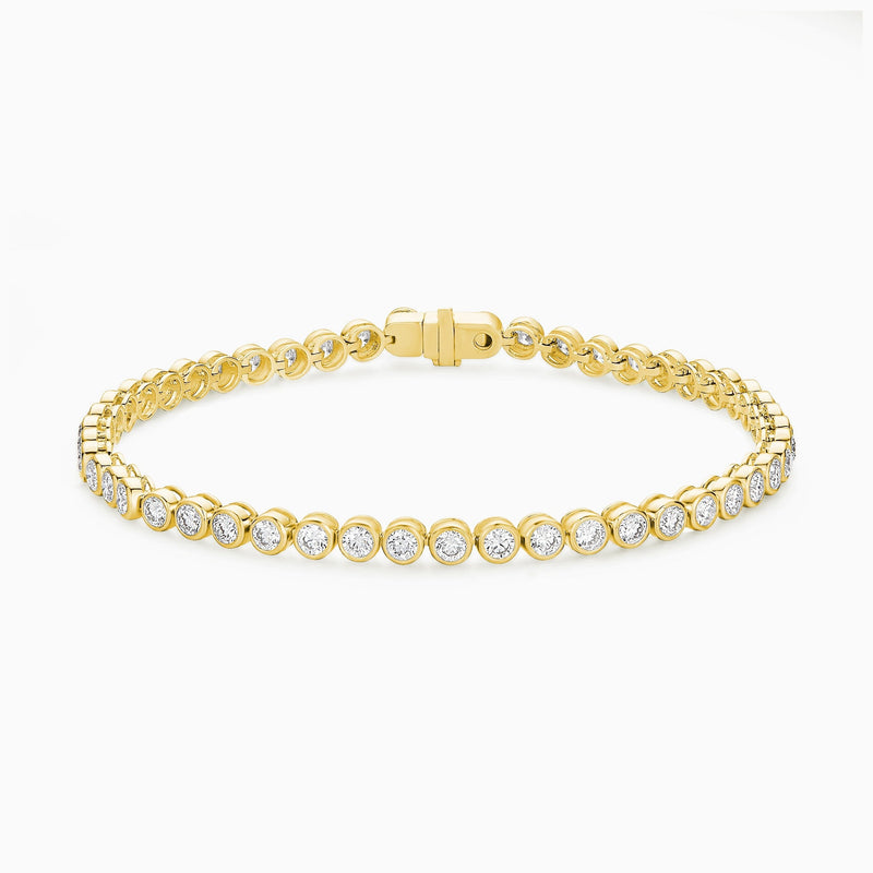 Round Brilliant Bezel Diamond Tennis Bracelet