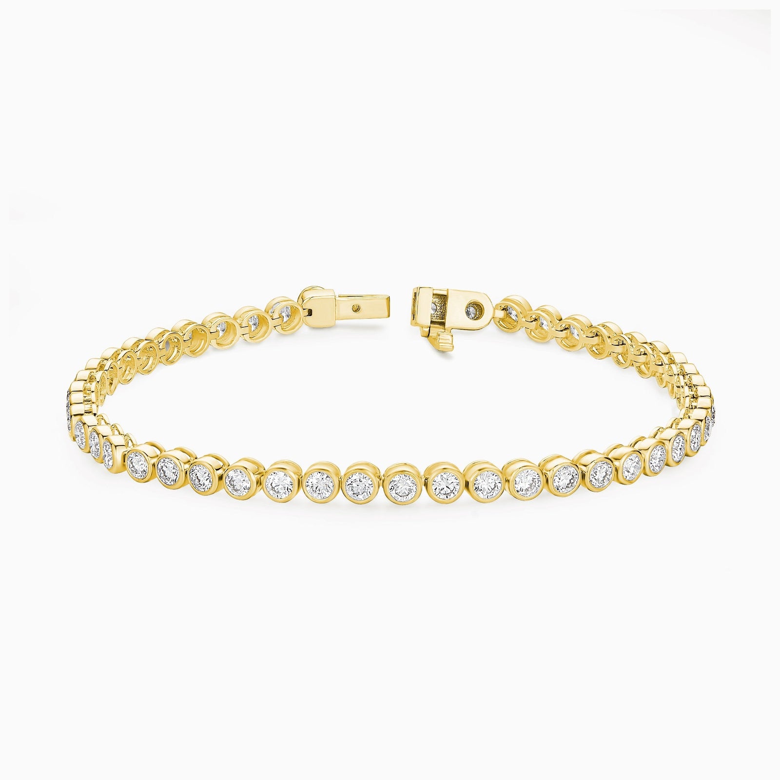 Round Brilliant Bezel Diamond Tennis Bracelet