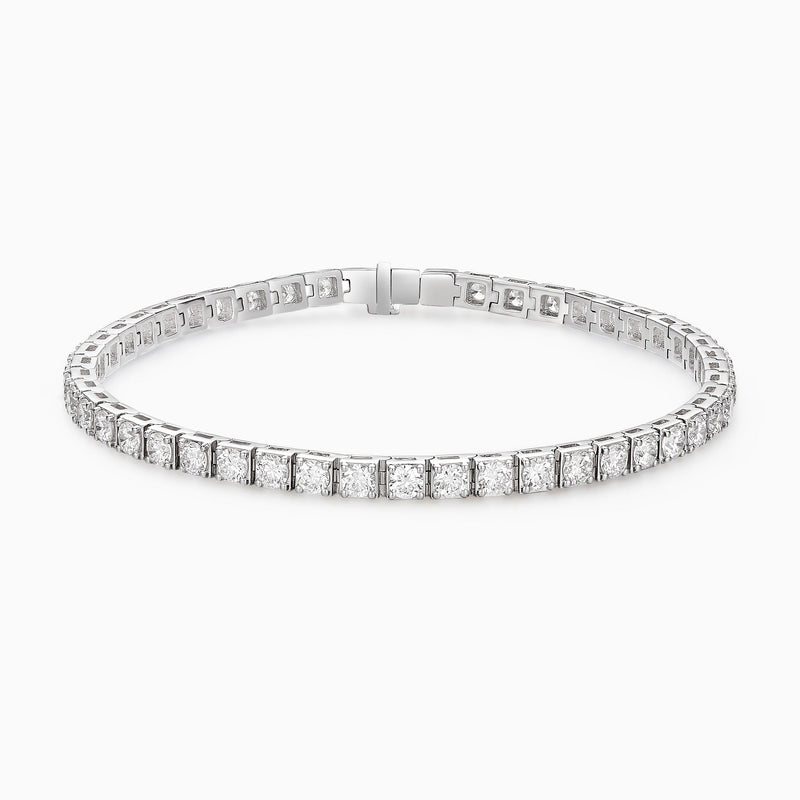 Infinity Interlocking Round Brilliant Diamond Tennis Bracelet