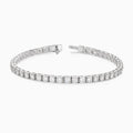 Infinity Interlocking Round Brilliant Diamond Tennis Bracelet