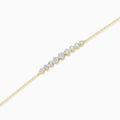 Brilliant Round Diamond Graduated Curve Bracelet