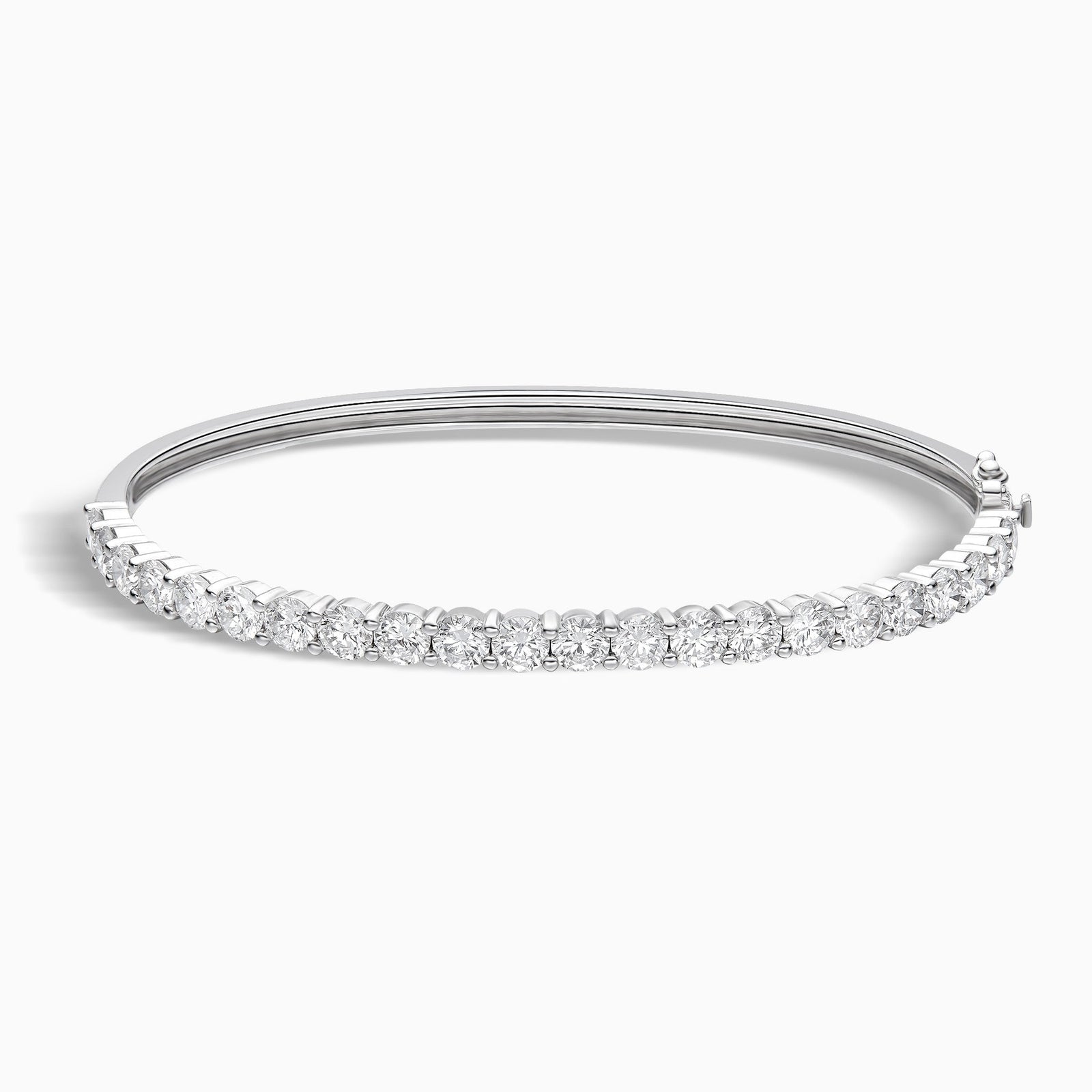 Round Brilliant Half Tennis Diamond Bangle