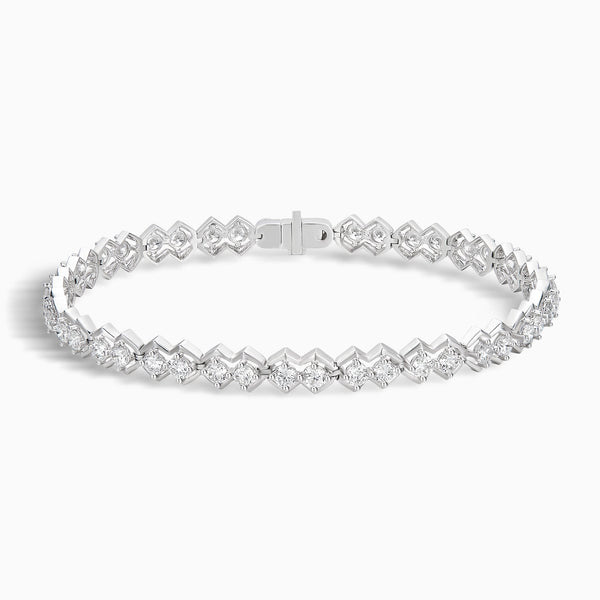 Eclat Diamond Tennis Bracelet in 14K White Gold