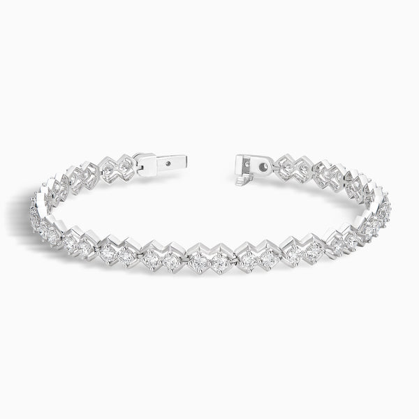Eclat Diamond Tennis Bracelet in 14K White Gold