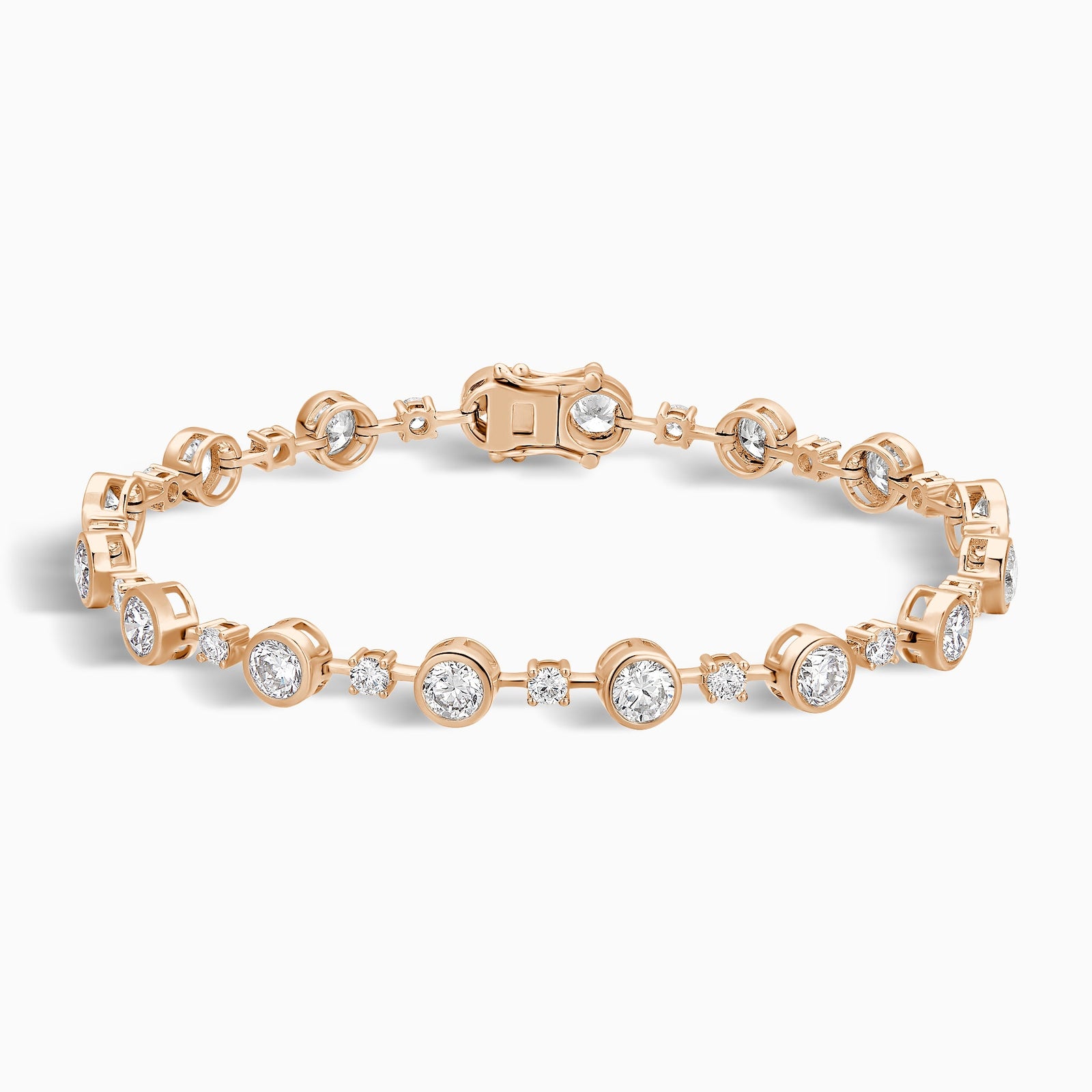 Alternating Multi-Shape Diamond Tennis Bracelet