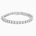 Round Brilliant Box Link Diamond Tennis Bracelet