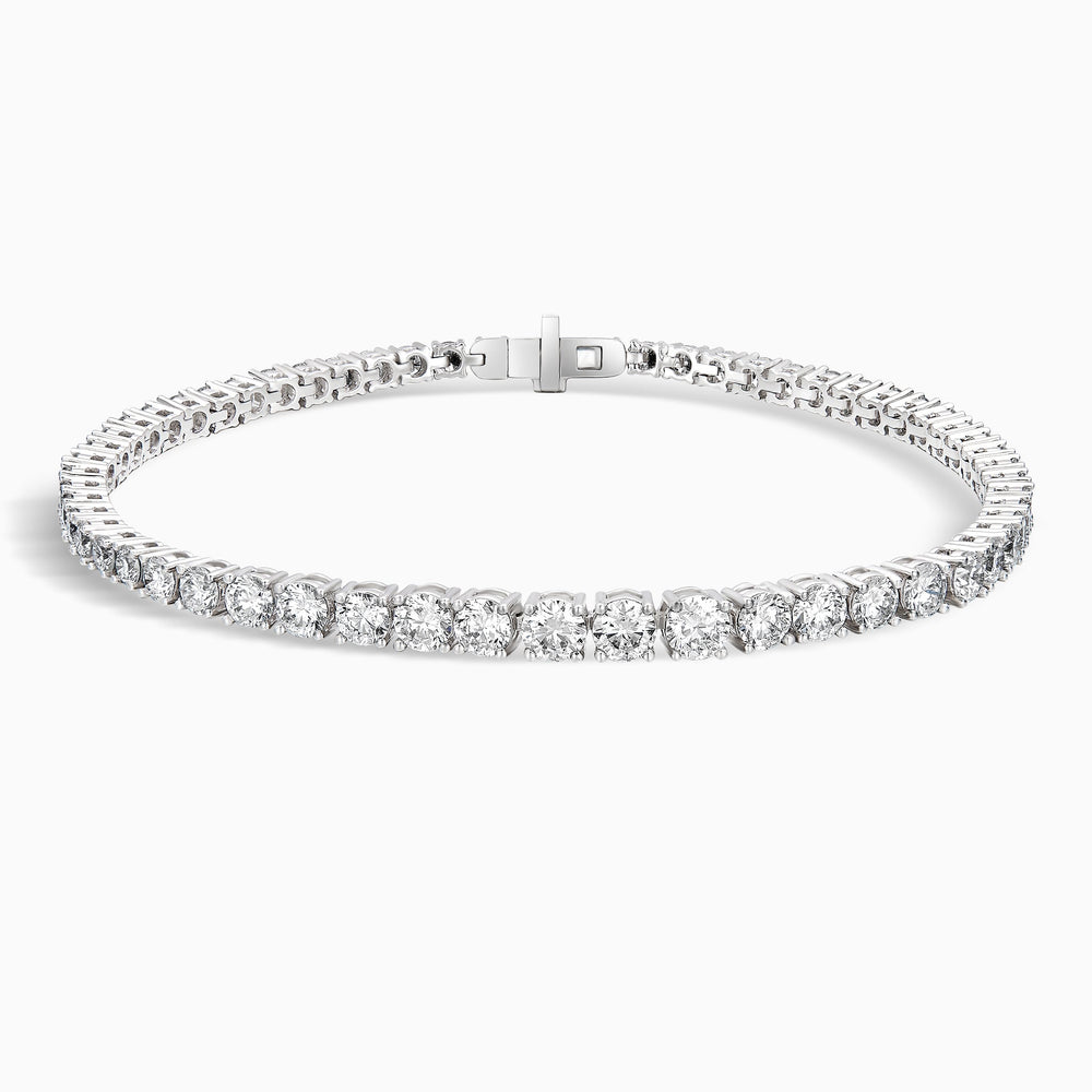 Four-Prong Round Brilliant Diamond Tennis Bracelet