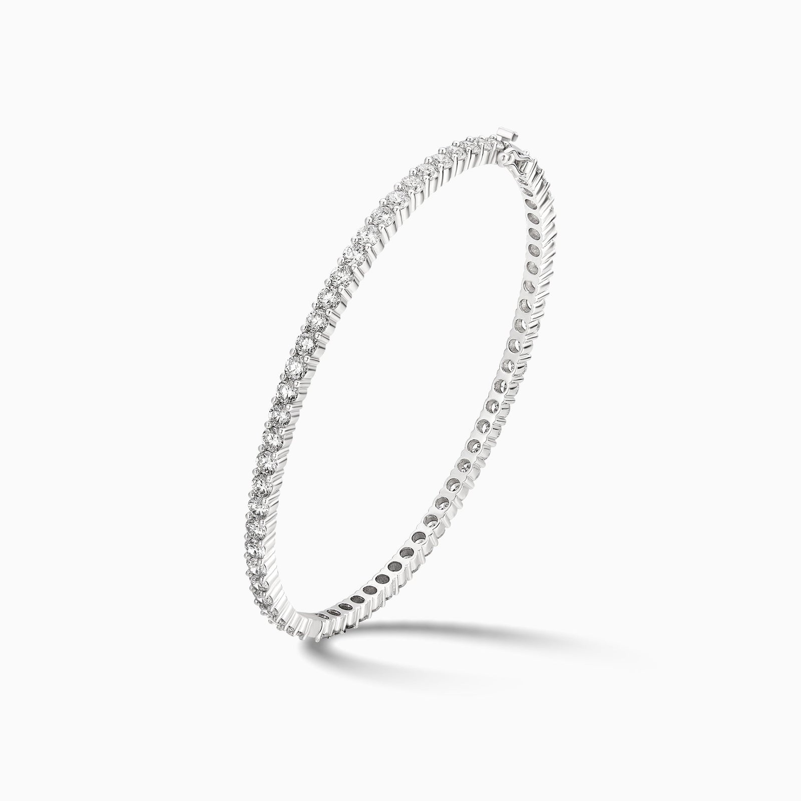 Round Brilliant Eternity Bangle Bracelet