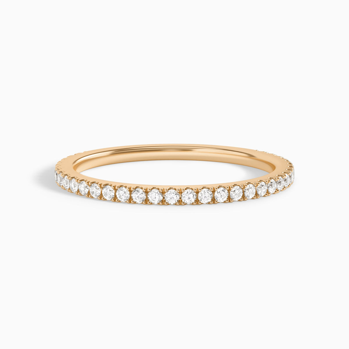 Calantha Three-Quarter Coverage Diamond Ring in 14K Rose Gold
