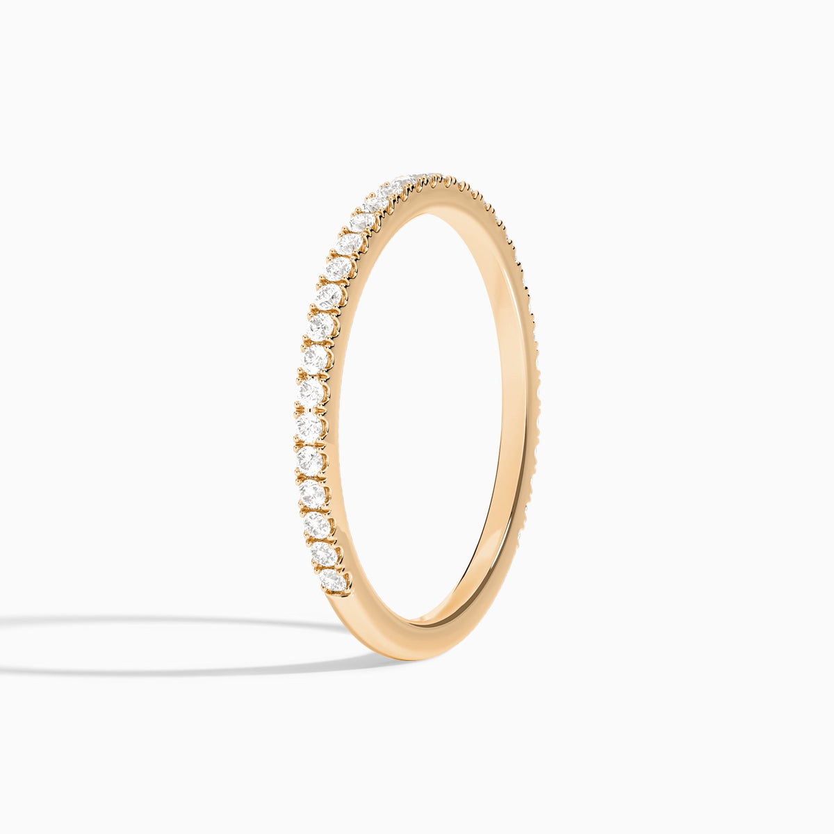 Calantha Three-Quarter Coverage Diamond Ring in 14K Rose Gold