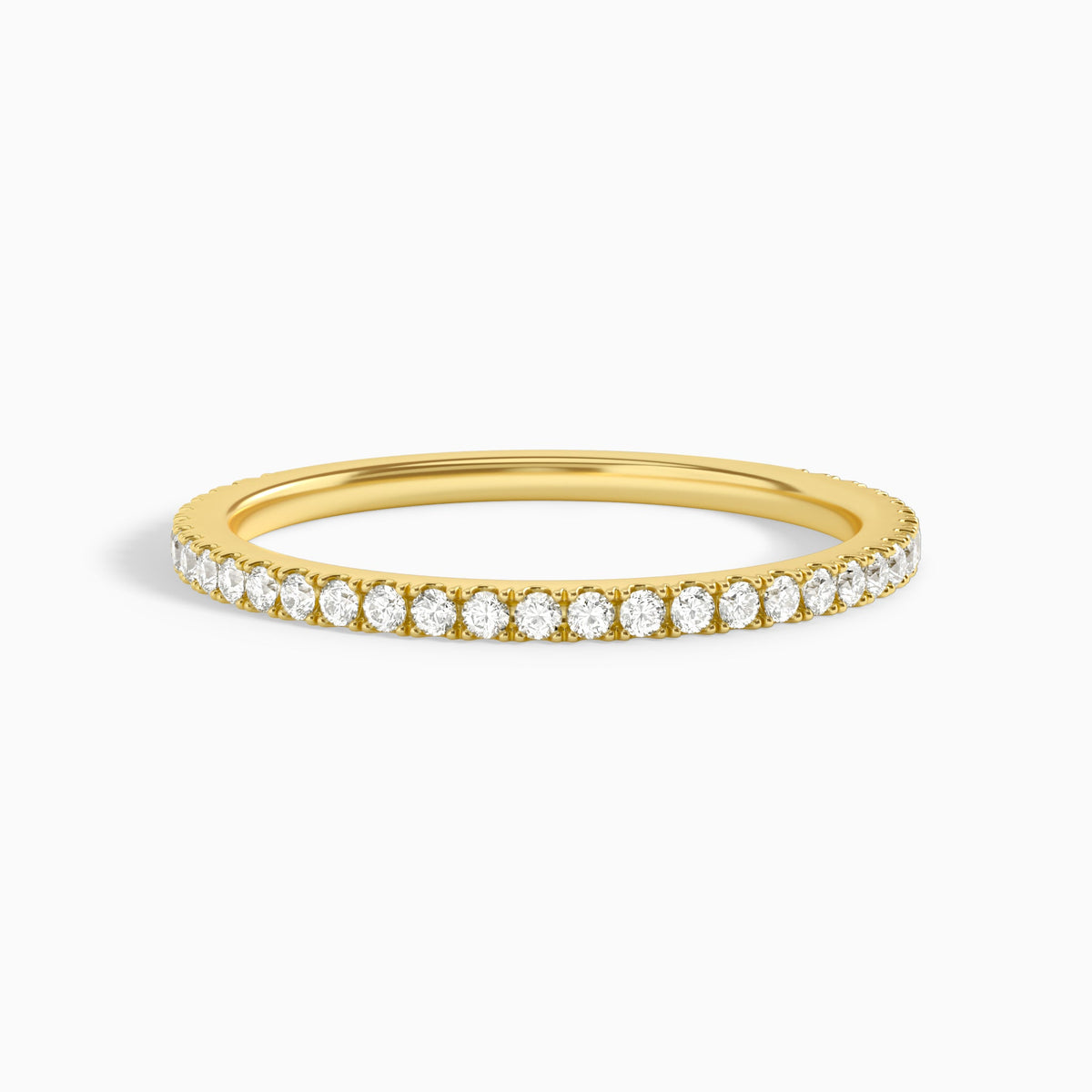 Calantha Three-Quarter Coverage Diamond Ring in 18K Yellow Gold