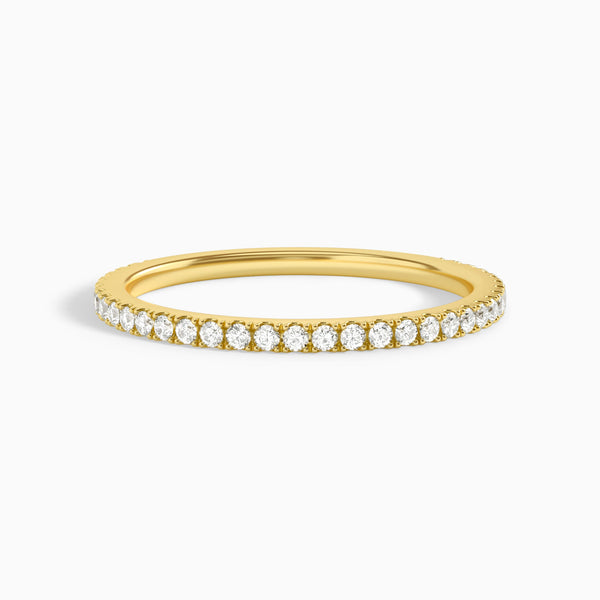 Calantha Three-Quarter Coverage Diamond Ring in 18K Yellow Gold