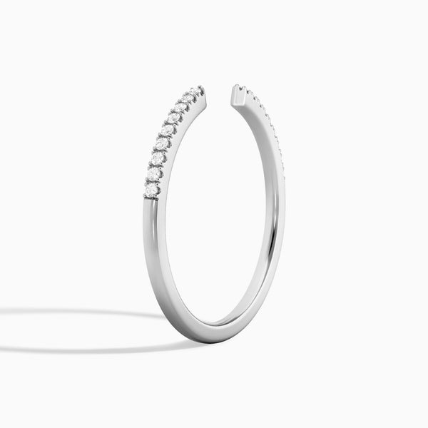 Petite Adora Diamond Open Ring in 14K White Gold