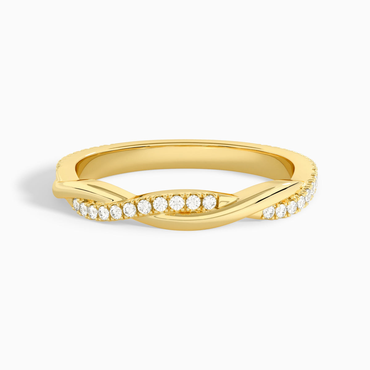 Petite Twisted Vine Diamond Ring in 14K Yellow Gold