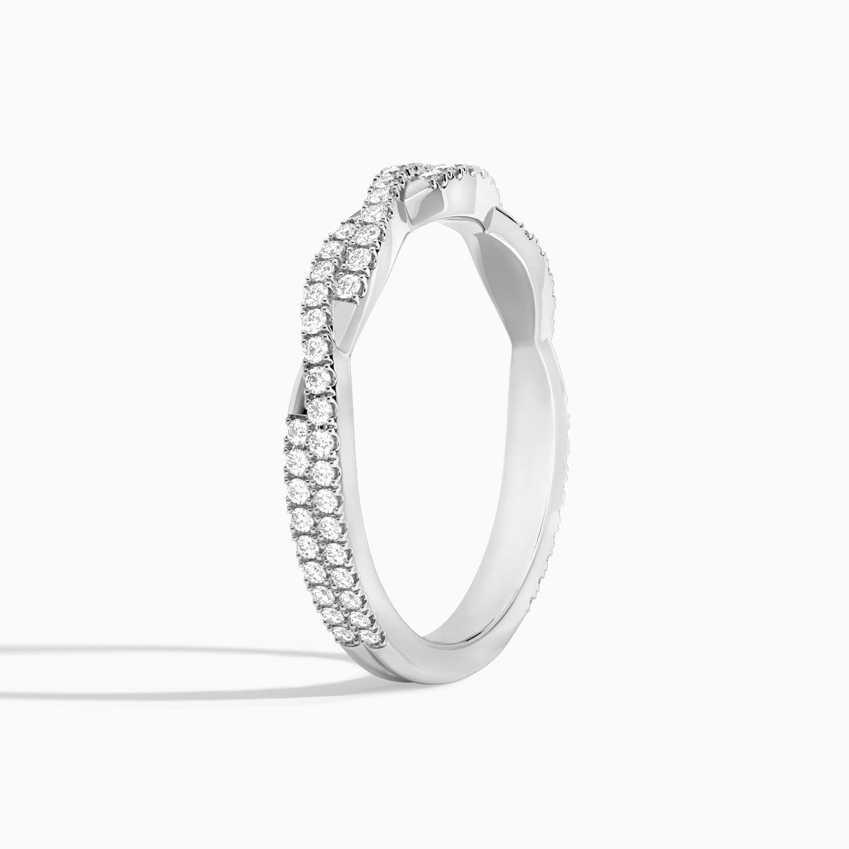 Luxe Petite Twisted Vine Diamond Ring in Platinum