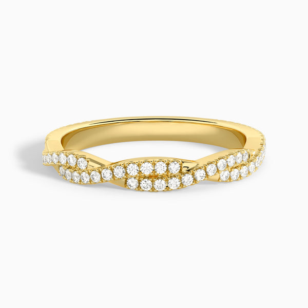 Luxe Petite Twisted Vine Diamond Ring in 14K Yellow Gold