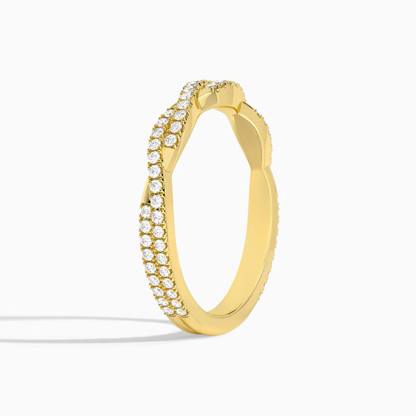 Luxe Petite Twisted Vine Diamond Ring in 14K Yellow Gold