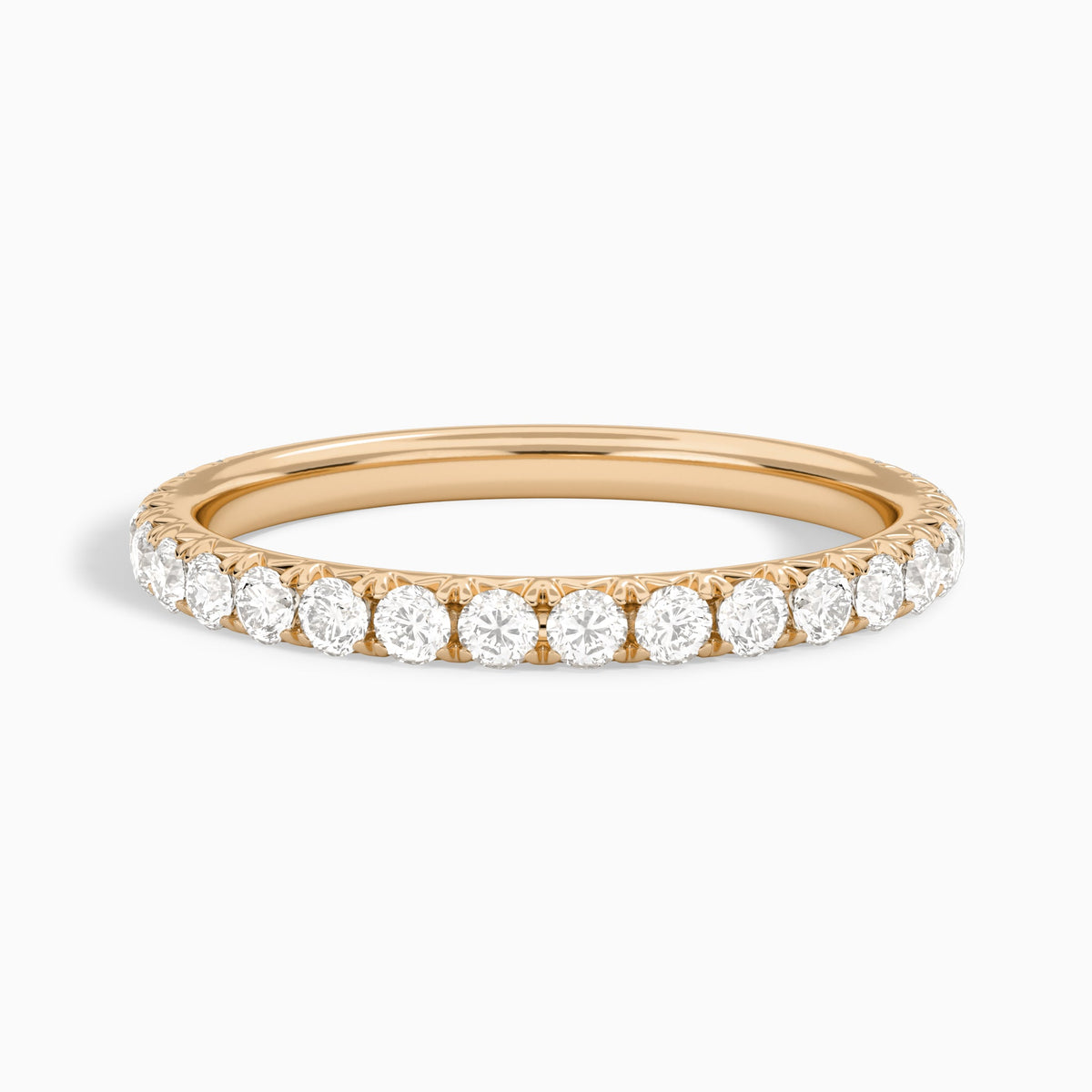 Artemis Three-Quarter Coverage Diamond Ring in 14K Rose Gold