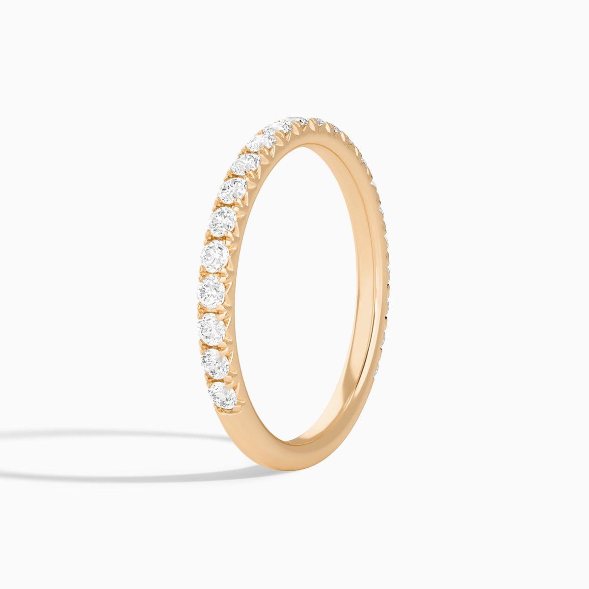 Artemis Three-Quarter Coverage Diamond Ring in 14K Rose Gold