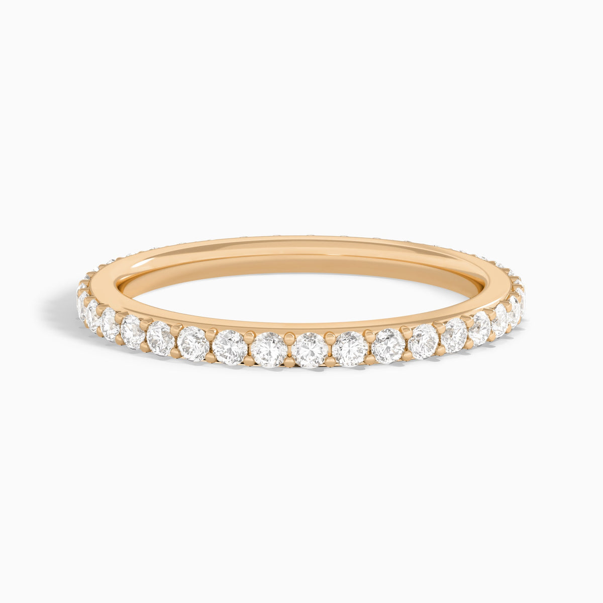 Classic Shared Prong Eternity Diamond Ring in 14K Rose Gold