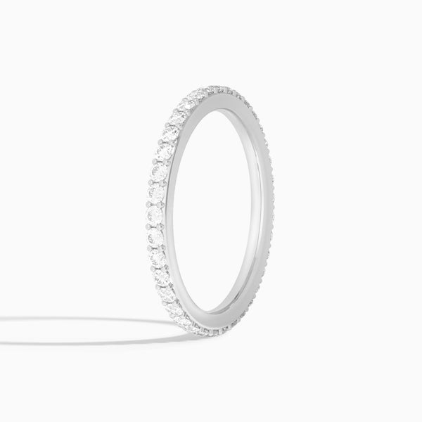 Classic Shared Prong Eternity Diamond Ring in 14K White Gold