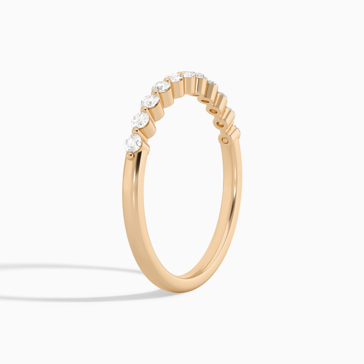 Bezel Set Diamond Ring in 14K Rose Gold