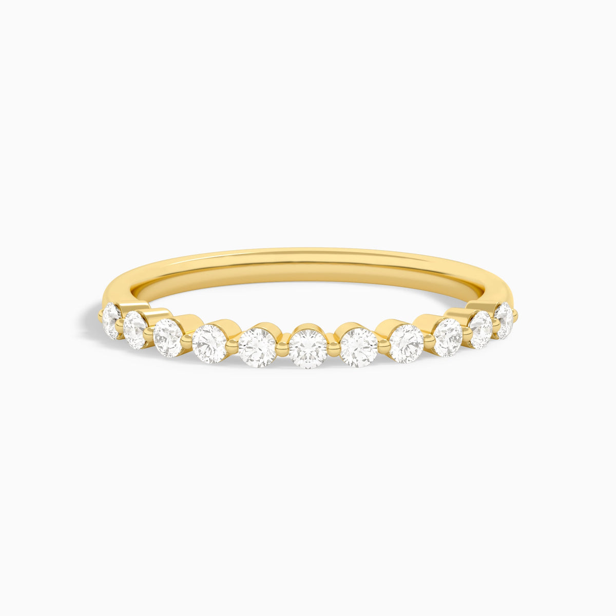 Bezel Set Diamond Ring in 14K Yellow Gold