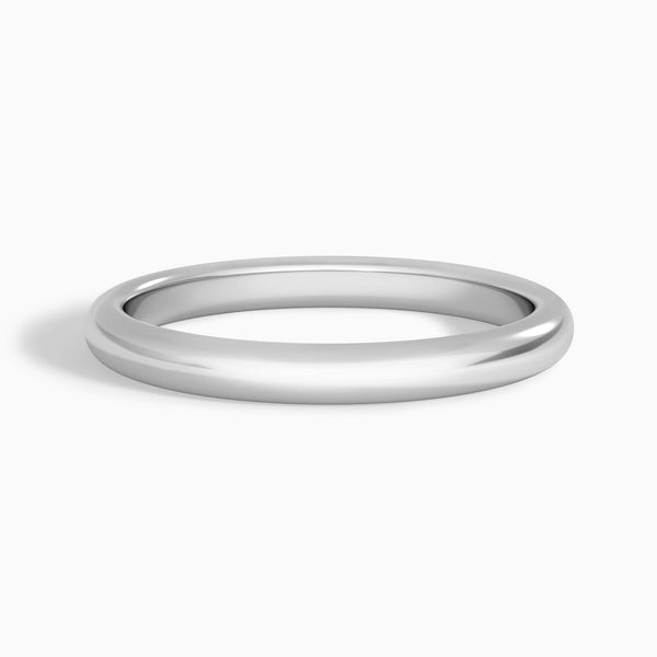 2.5mm Comfort Fit Ring in 14K White Gold