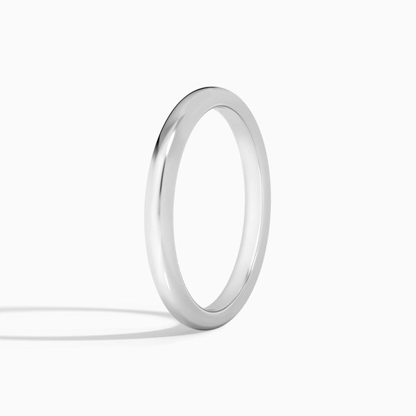 2.5mm Comfort Fit Ring in 14K White Gold