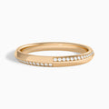 Knife Edge Diamond Wedding Band