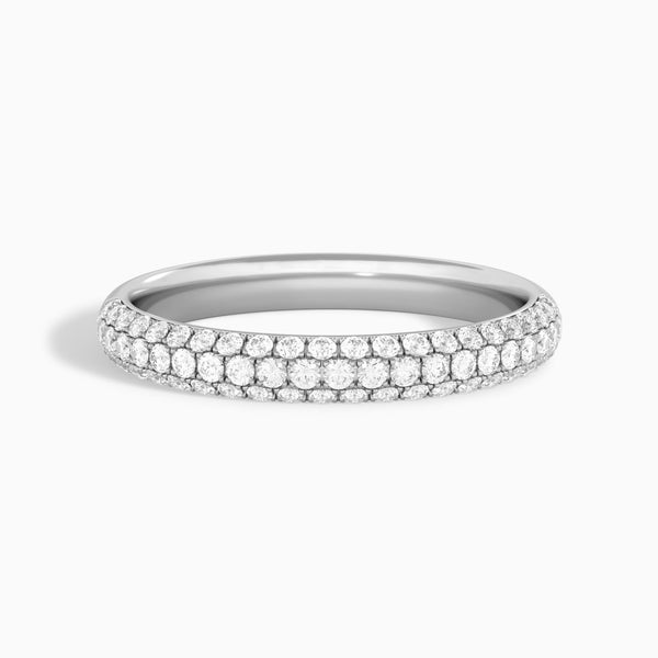 Luxe Pave Half Coverage Diamond Ring in 14K White Gold