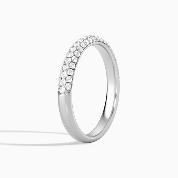 Luxe Pave Half Coverage Diamond Ring in 14K White Gold