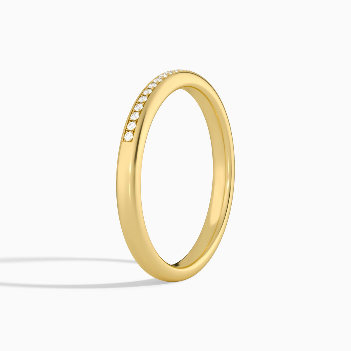 Adorned Channel Set Diamond Ring in 14K Yellow Gold