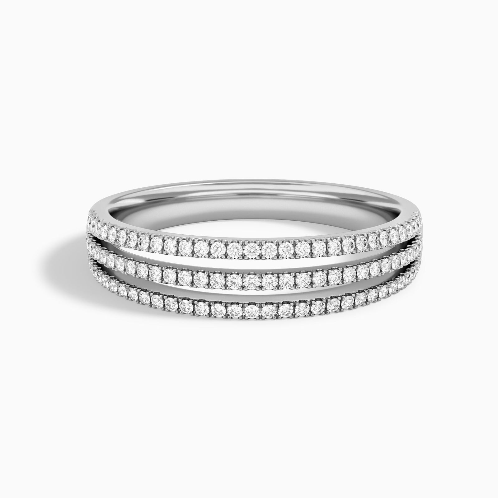 Luxe Triple Split Shank Diamond Ring