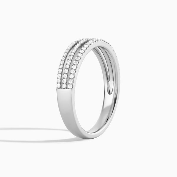 Luxe Triple Split Shank Diamond Ring in 14K White Gold