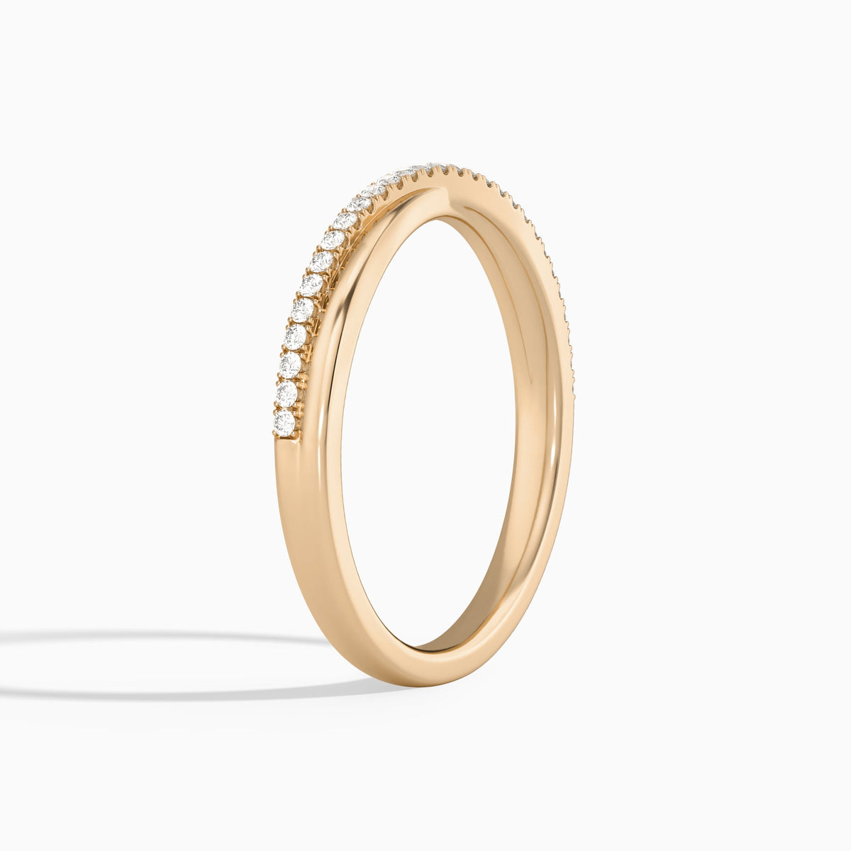 Luxe Crossover Diamond Ring in 14K Rose Gold