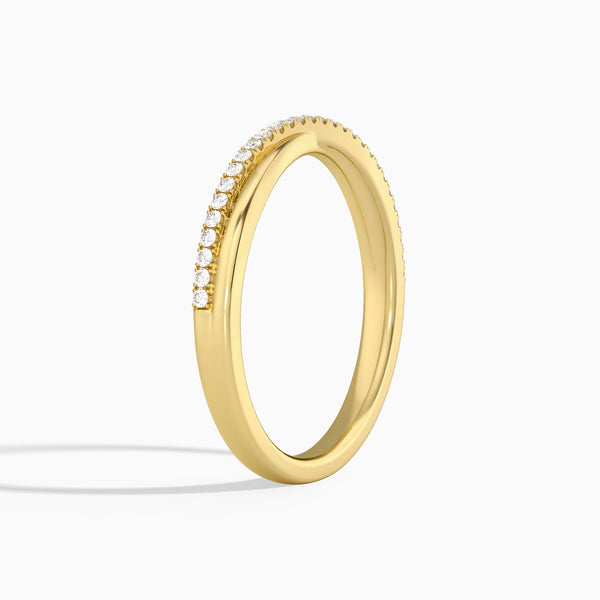 Luxe Crossover Diamond Ring in 14K Yellow Gold