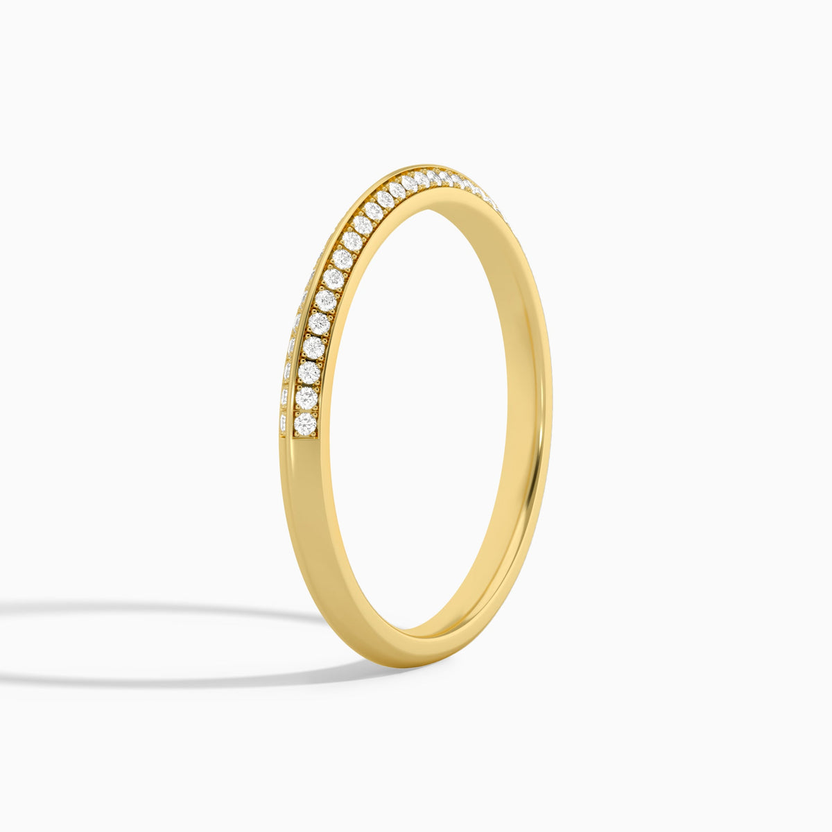 Collette Pave Knife Edge Diamond Ring in 14K Yellow Gold