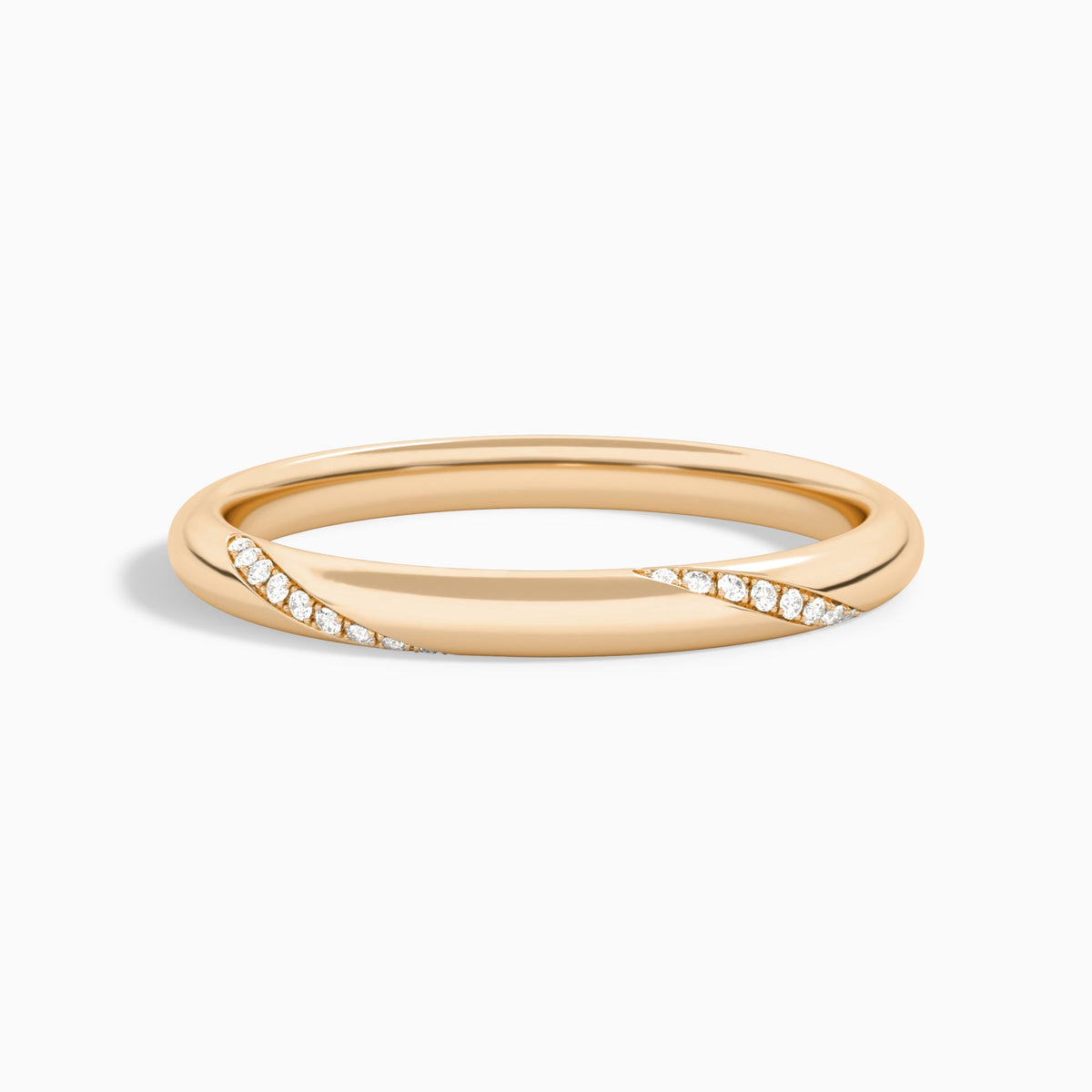 Stackable Verona Diamond Band in 14K Rose Gold